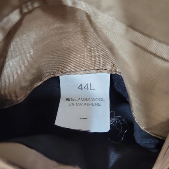 JoS A Bank Lambswool Cashmere Sport Coat Mens 44L 44 Brown Patterned Blazer - Picture 8 of 8